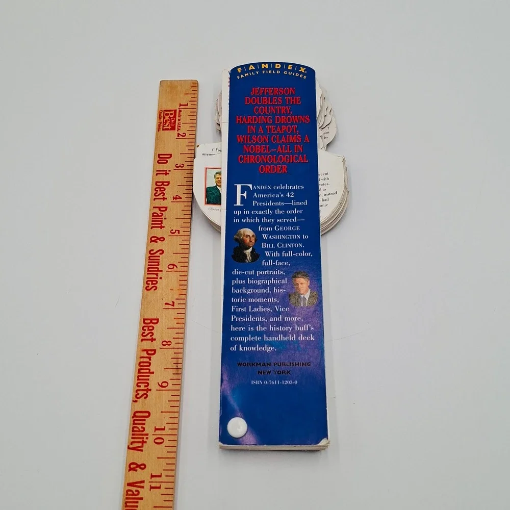 1998 Fandex Family Field Guides Presidents Washington to Clinton Complete Deck